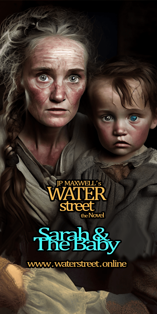 Sarah and the Baby. Wife of Pat the Cat, she looks after the children in their court house off Scotland Road while he's out galivanting with his boss, Royston Chubb. It won't end well.